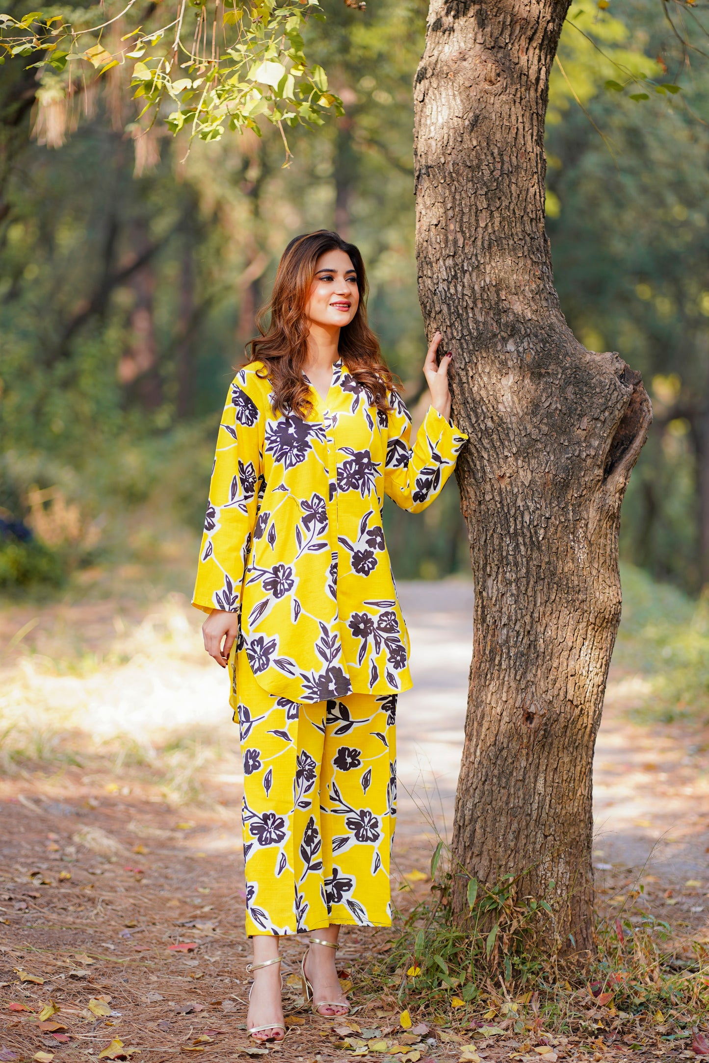 Printed Khaddar Co-ord Set