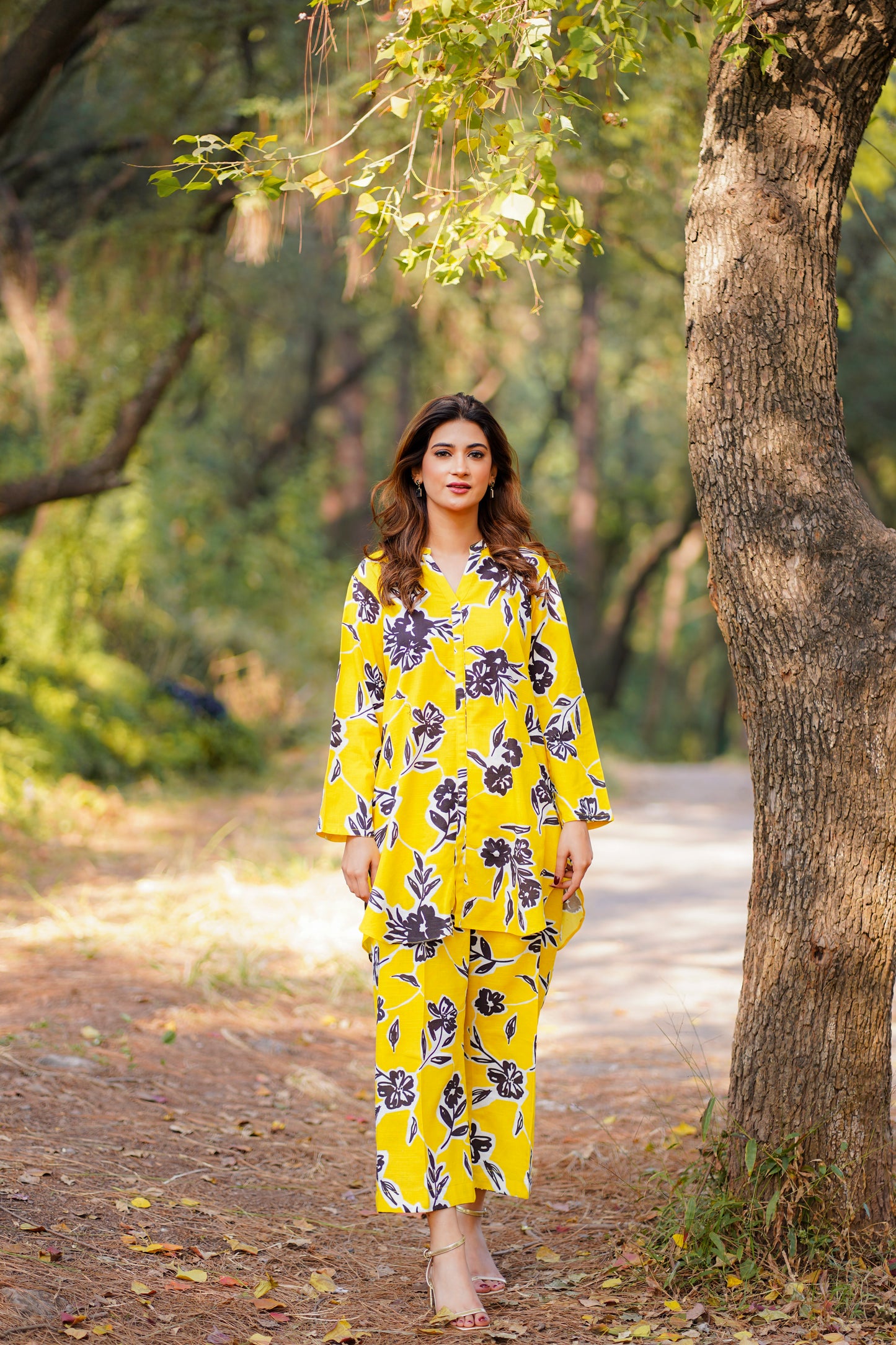 Printed Khaddar Co-ord Set