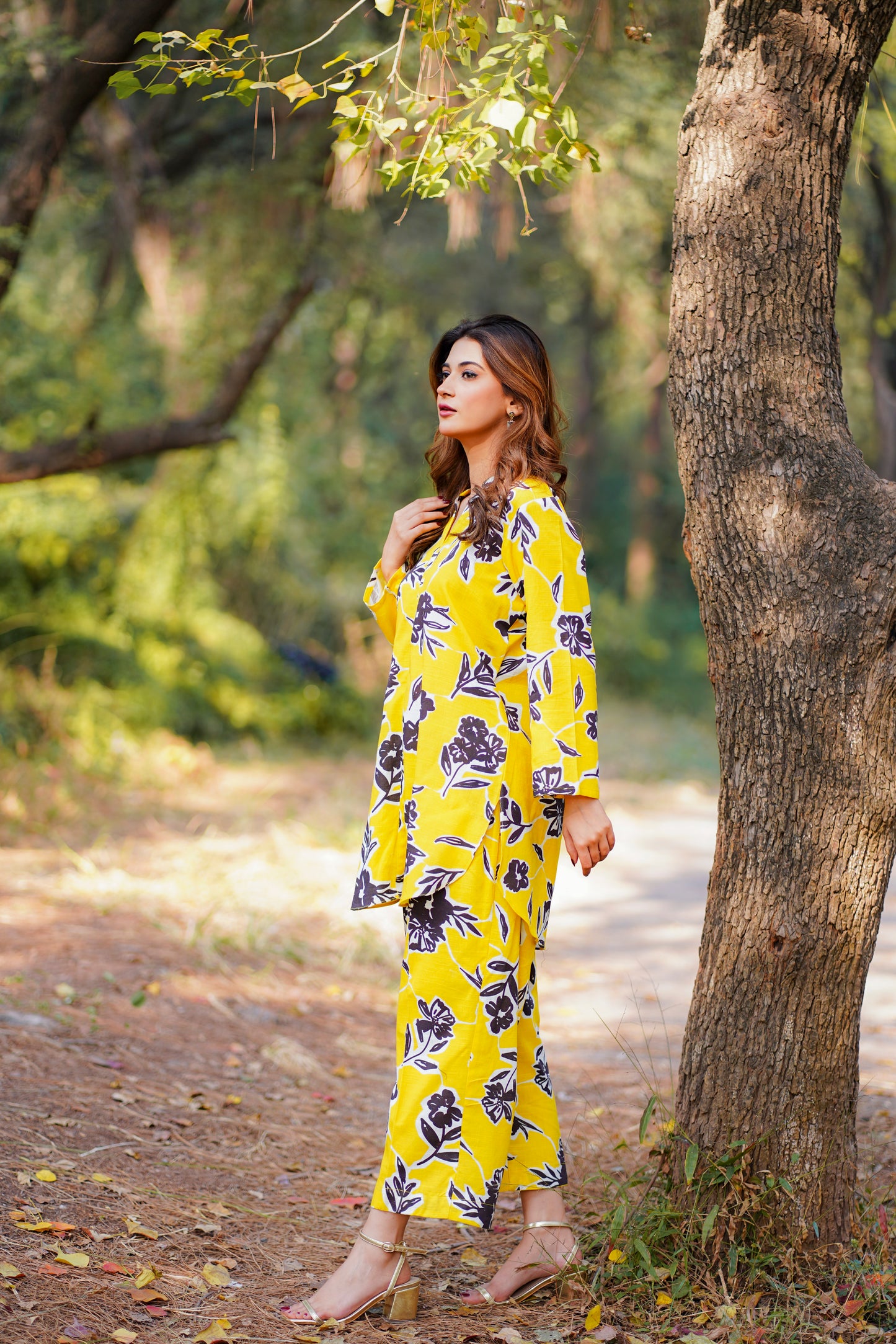 Printed Khaddar Co-ord Set