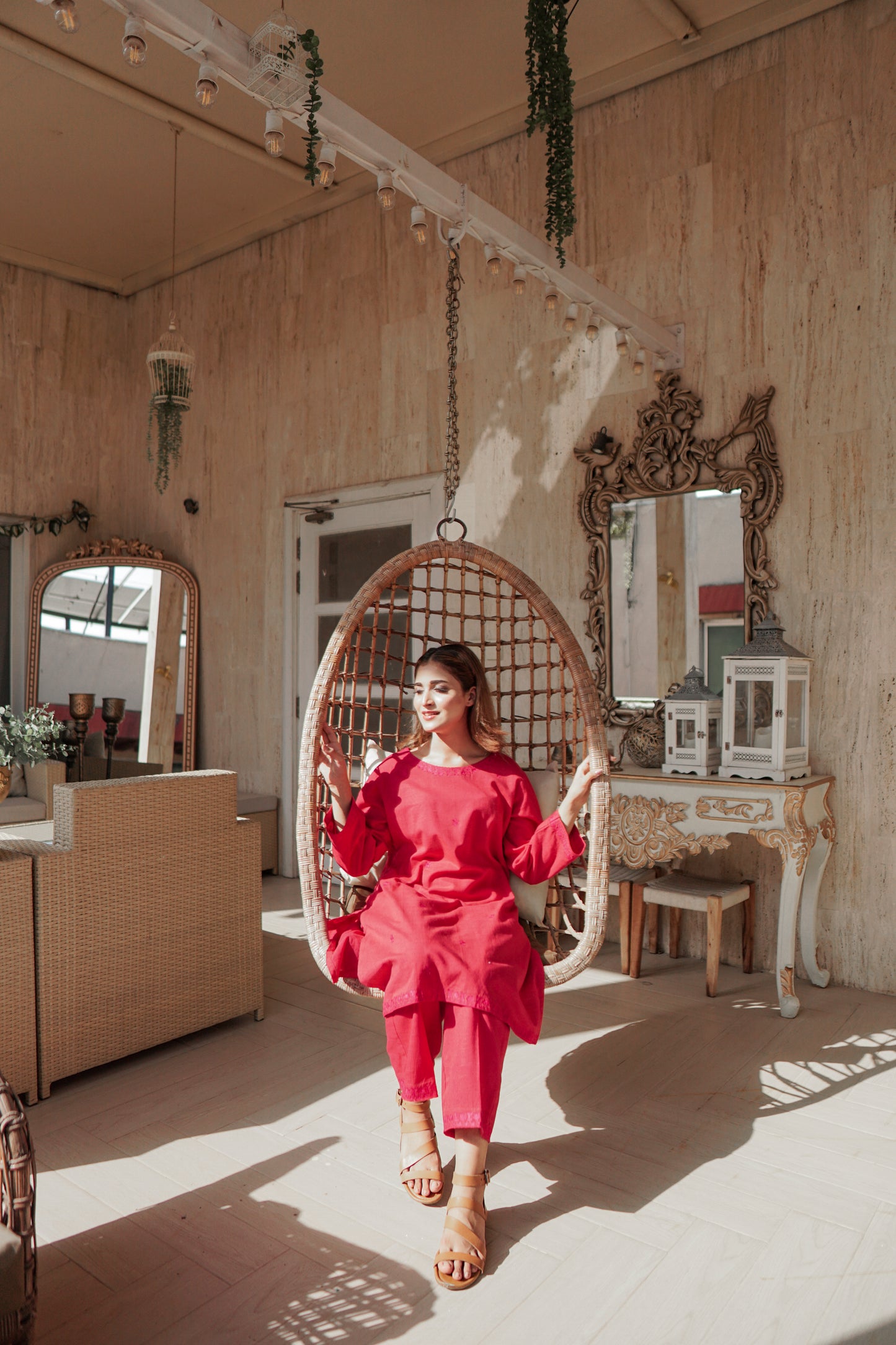 Shocking Pink Khaddar