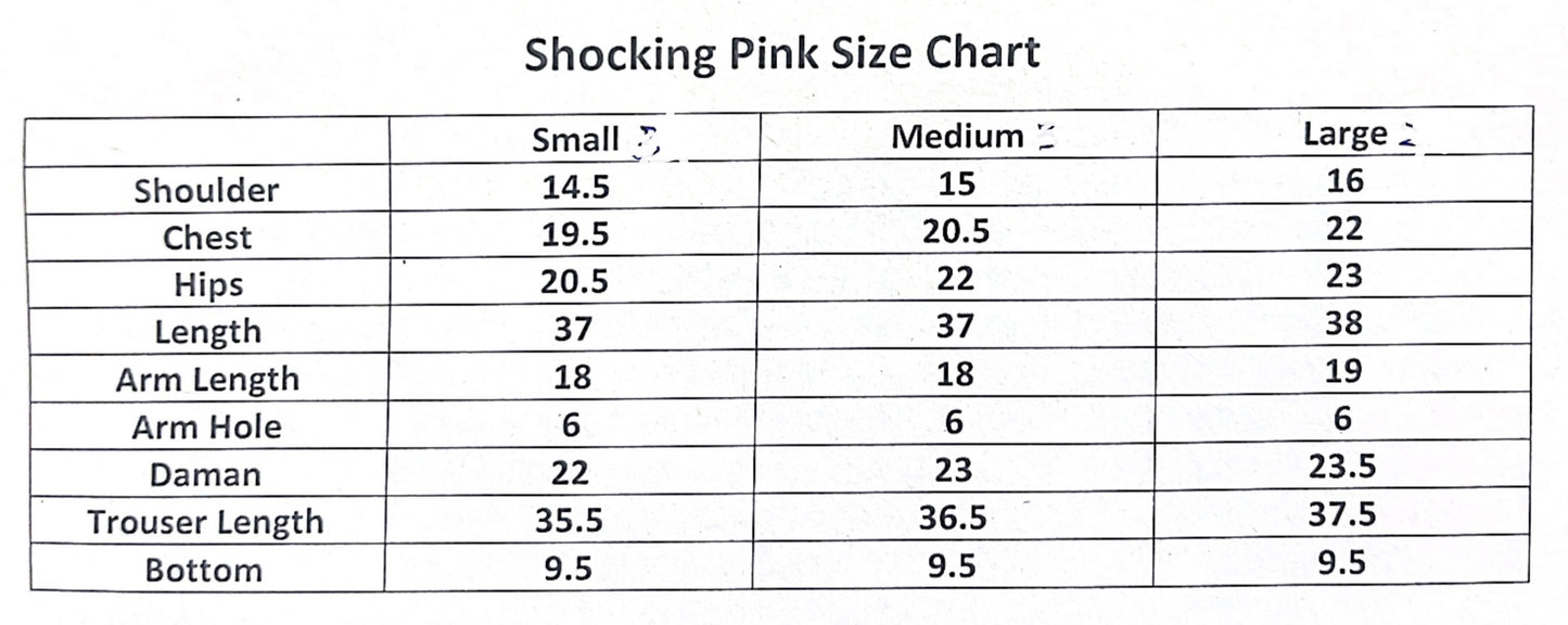 Shocking Pink Khaddar