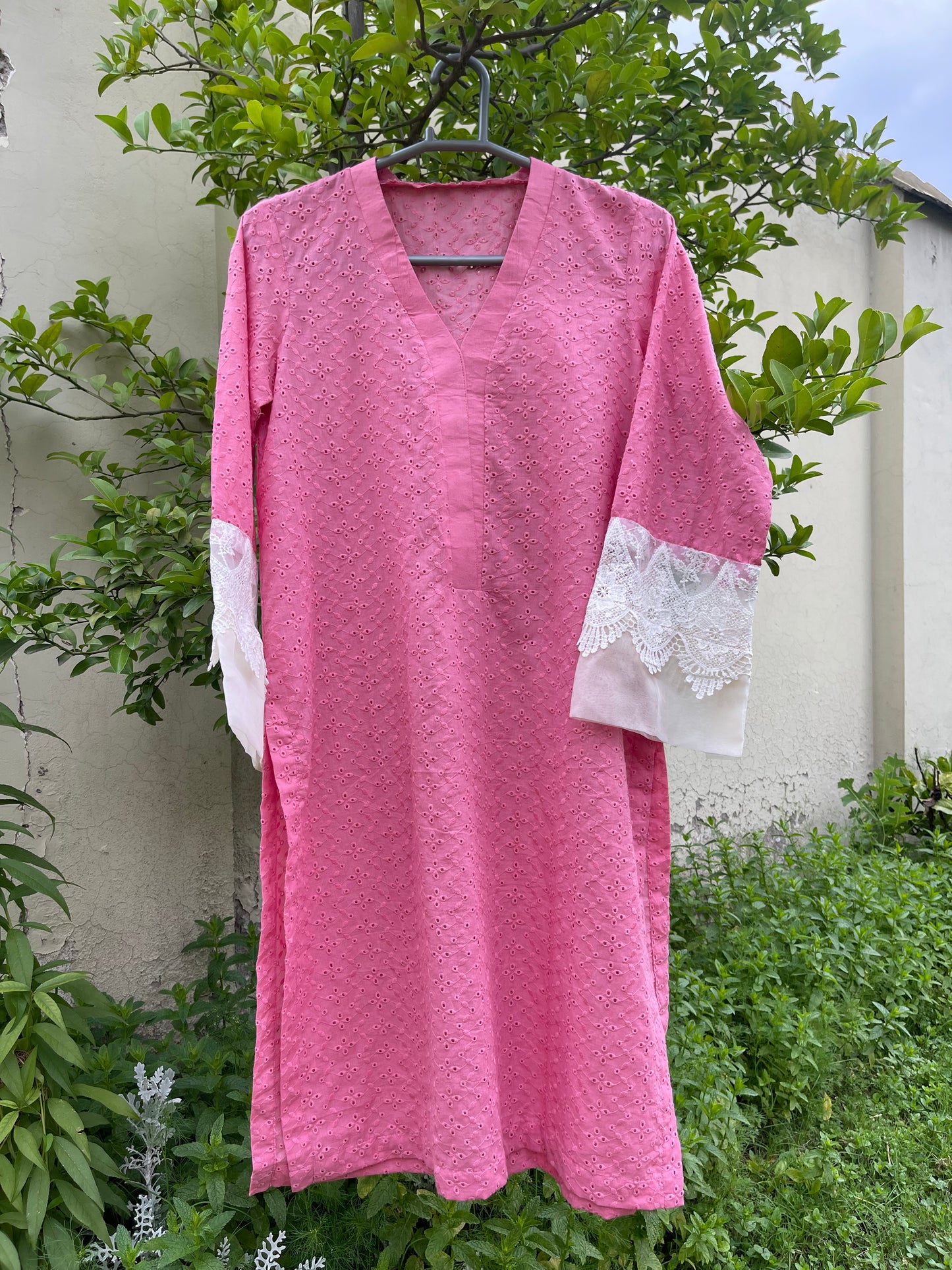 Pink Chickan Kurta