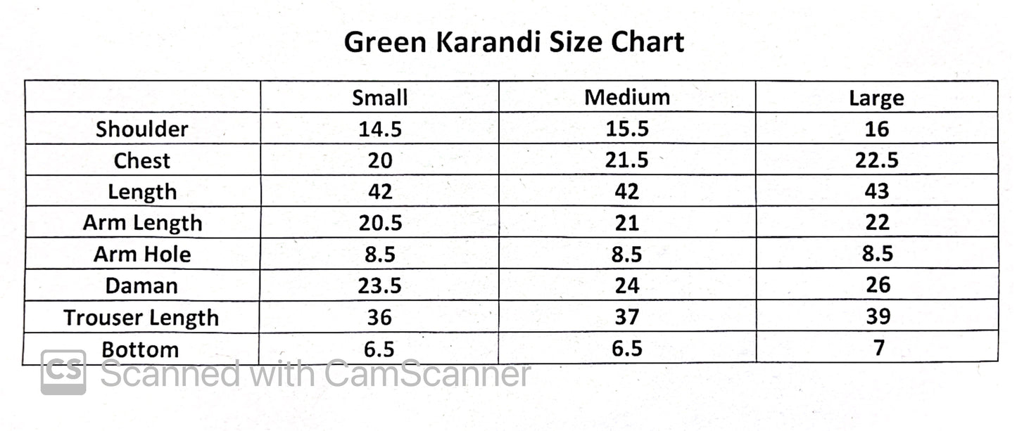 Two piece lawn Karandi