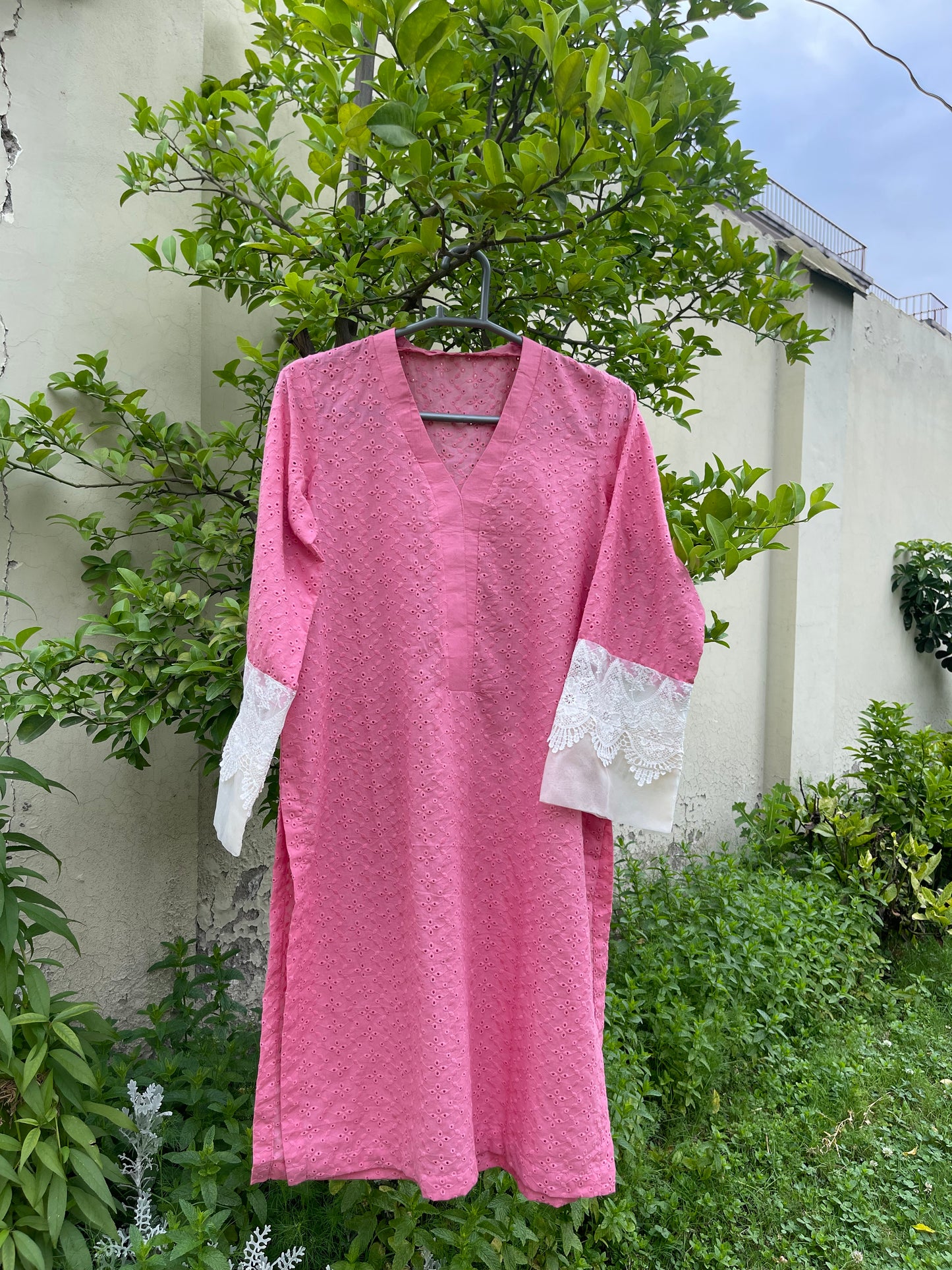 Pink Chickan Kurta